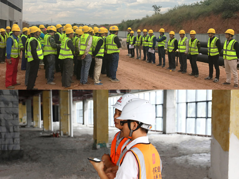 東莞盈灃科技有限公司工程緊鑼密鼓施工中，為迎接竣工全力奮戰！